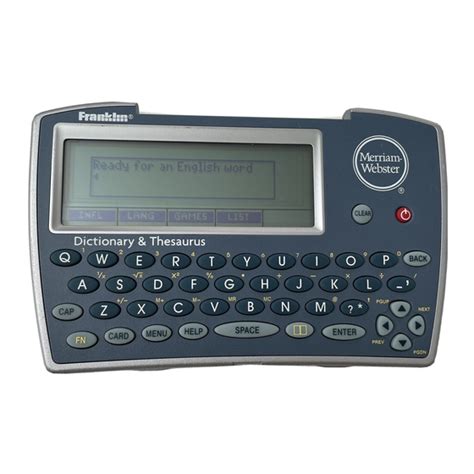 franklin bookman|Franklin Bookman MWD1450 digital dictionary review .